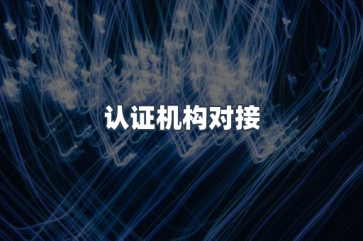 认证机构对接